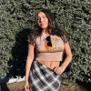 Plaid A-Line Mini Skirt
