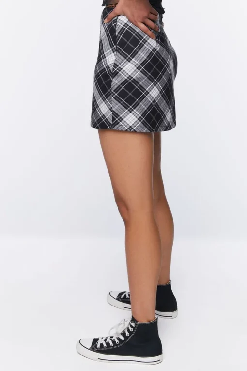 Plaid A-Line Mini Skirt