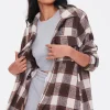Plaid Button-Front Shacket