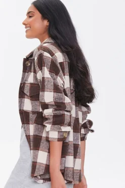 Plaid Button-Front Shacket