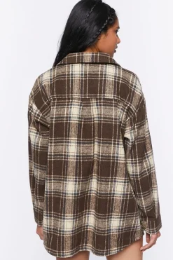 Plaid Button-Front Shacket