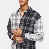 Plaid Button-Front Shirt