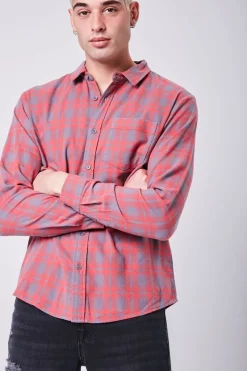 Plaid Button-Front Shirt
