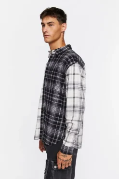 Plaid Button-Front Shirt