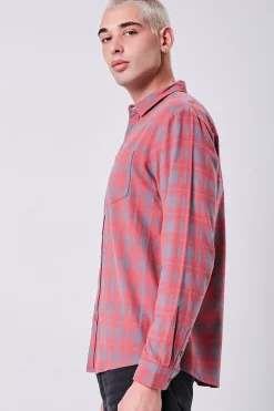 Plaid Button-Front Shirt