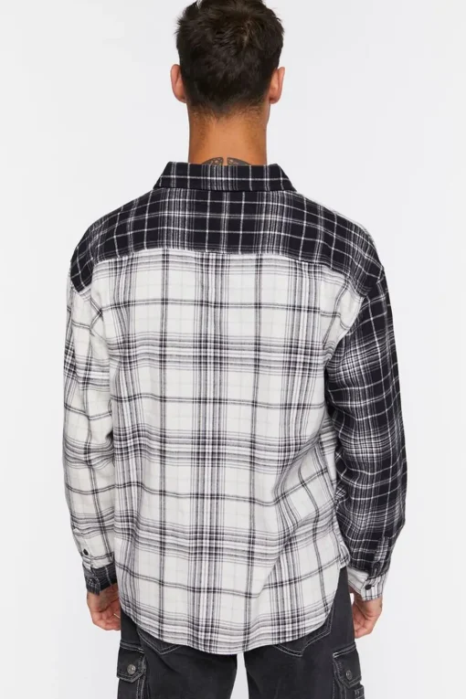 Plaid Button-Front Shirt