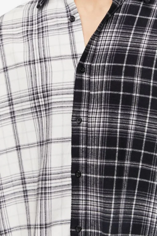 Plaid Button-Front Shirt