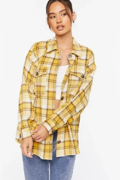 Plaid Button-Up Shacket