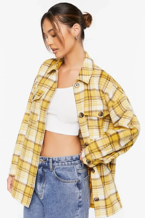 Plaid Button-Up Shacket