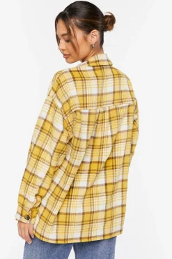 Plaid Button-Up Shacket