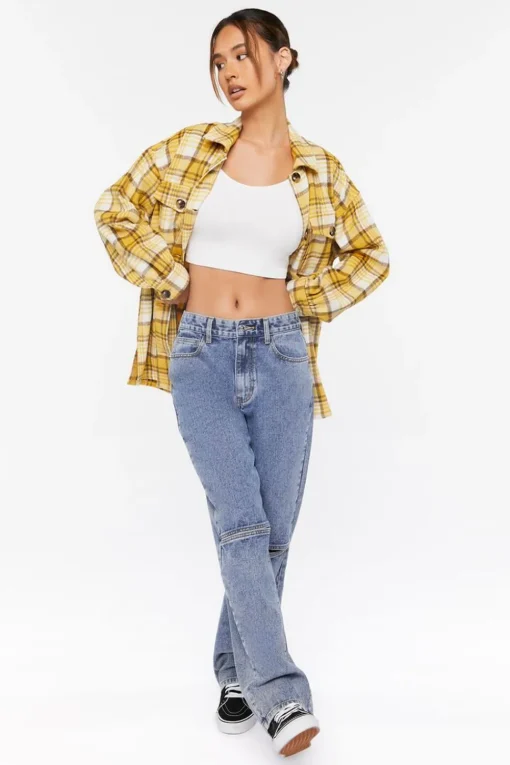 Plaid Button-Up Shacket