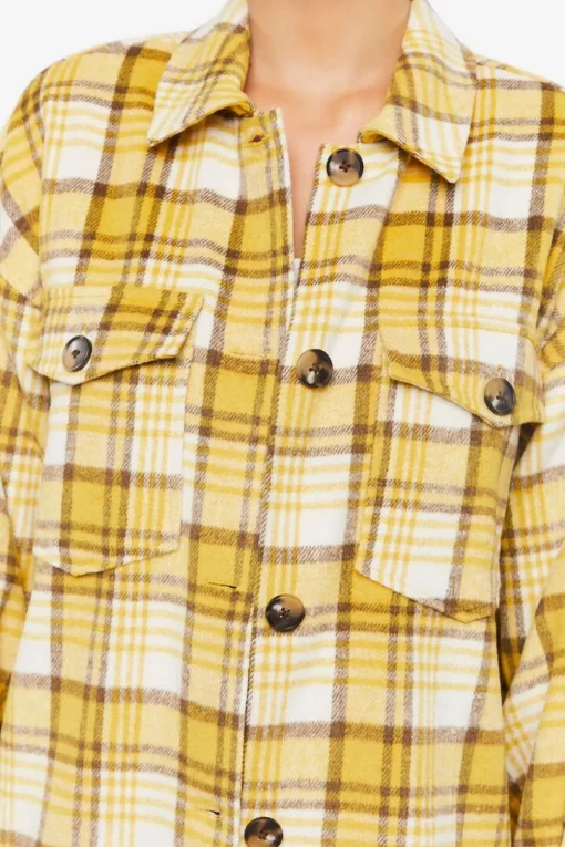 Plaid Button-Up Shacket