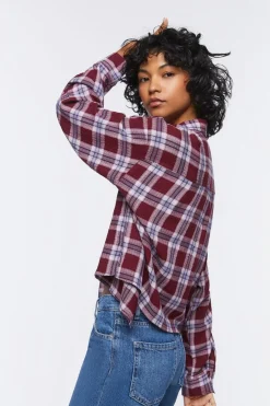 Plaid Button-Up Shirt