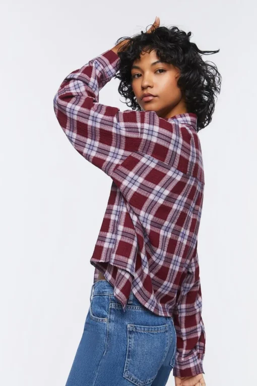 Plaid Button-Up Shirt