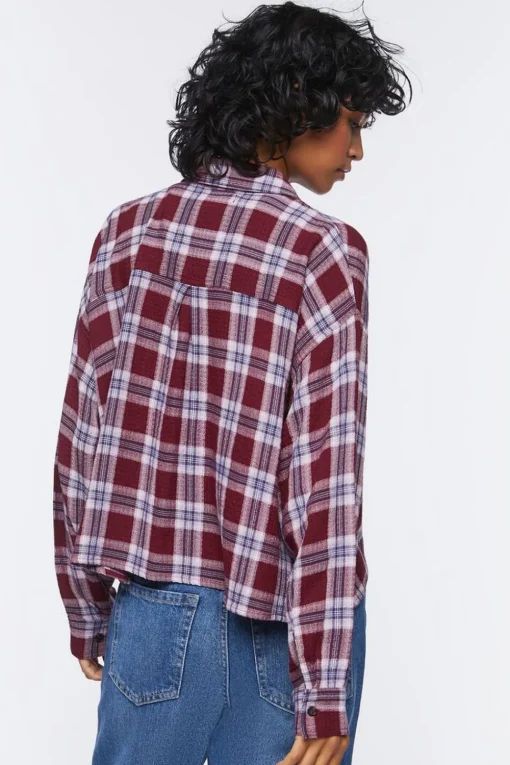 Plaid Button-Up Shirt