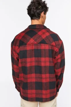 Plaid Button-Up Shirt