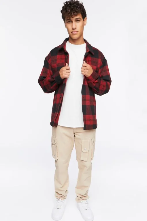 Plaid Button-Up Shirt