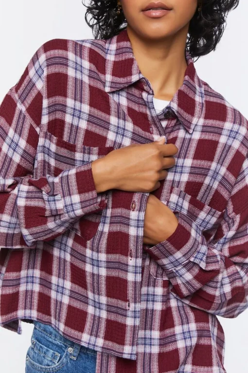 Plaid Button-Up Shirt