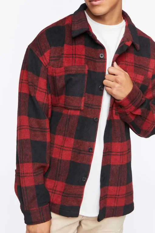 Plaid Button-Up Shirt