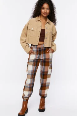 Plaid Cargo Joggers