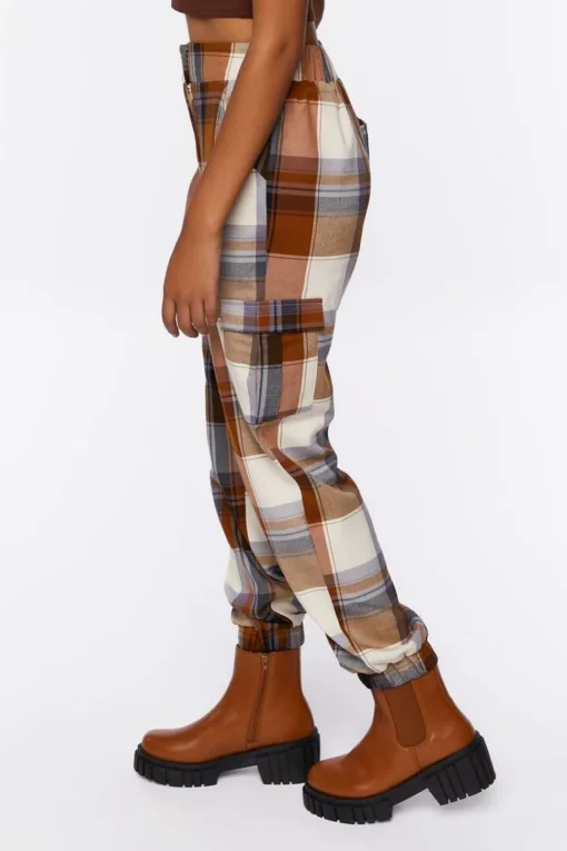 Plaid Cargo Joggers
