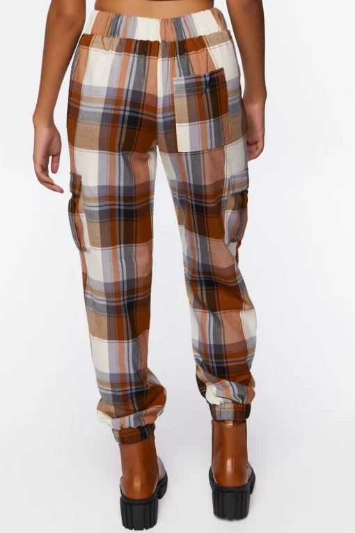 Plaid Cargo Joggers
