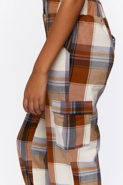 Plaid Cargo Joggers