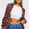 Plaid Dolphin-Hem Shirt