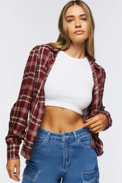 Plaid Dolphin-Hem Shirt