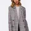 Plaid Double-Breasted Blazer