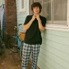Plaid Drawstring Joggers