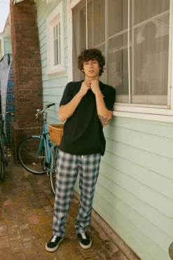 Plaid Drawstring Joggers