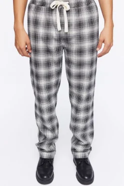 Plaid Drawstring Joggers