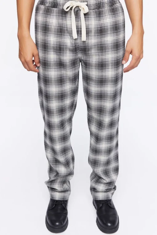 Plaid Drawstring Joggers