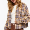 Plaid Drop-Sleeve Shirt