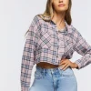 Plaid Flannel Cropped Shirt