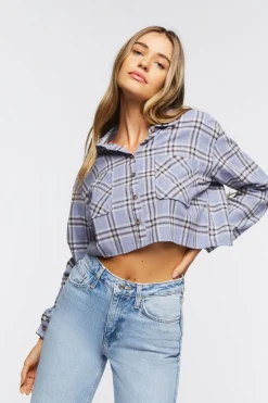 Plaid Flannel Cropped Shirt