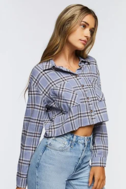 Plaid Flannel Cropped Shirt