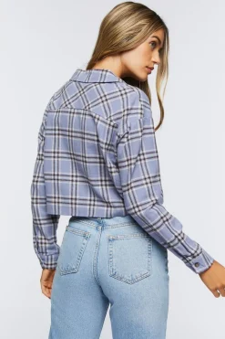 Plaid Flannel Cropped Shirt