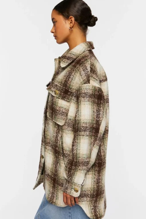 Plaid High-Low Shacket