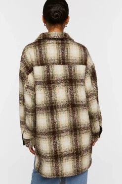 Plaid High-Low Shacket