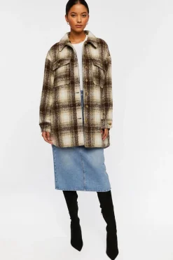 Plaid High-Low Shacket