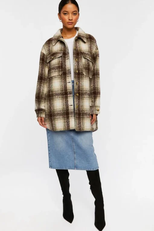 Plaid High-Low Shacket