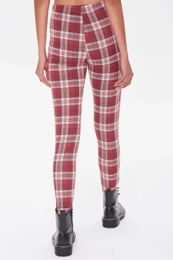 Plaid High-Rise Leggings