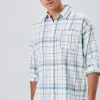 Plaid Linen-Blend Shirt