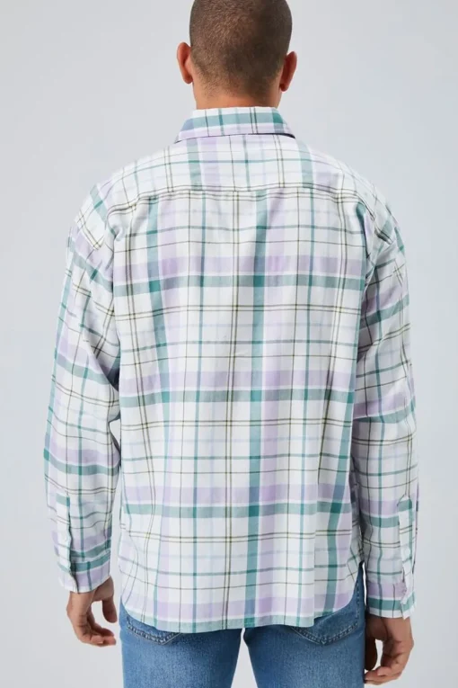 Plaid Linen-Blend Shirt