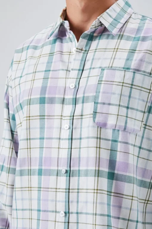 Plaid Linen-Blend Shirt