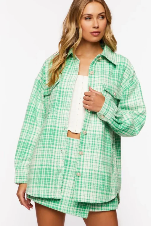 Plaid Longline Shacket