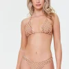 Plaid Low-Rise Bikini Bottoms