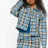Plaid Trucker Jacket & Mini Skirt Set